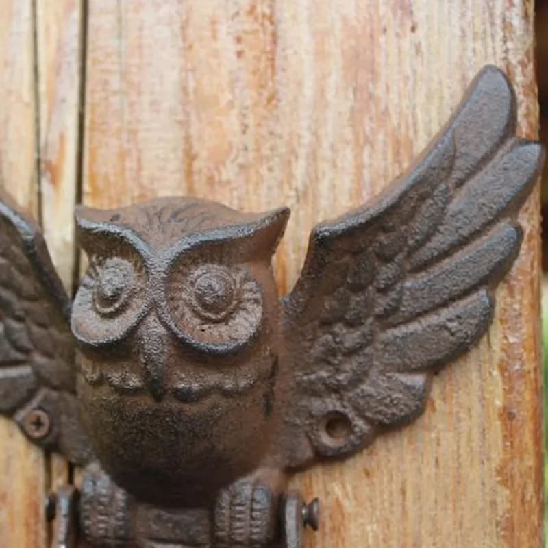 Owl Gate Knock – poignée de porte Antique en fonte américaine