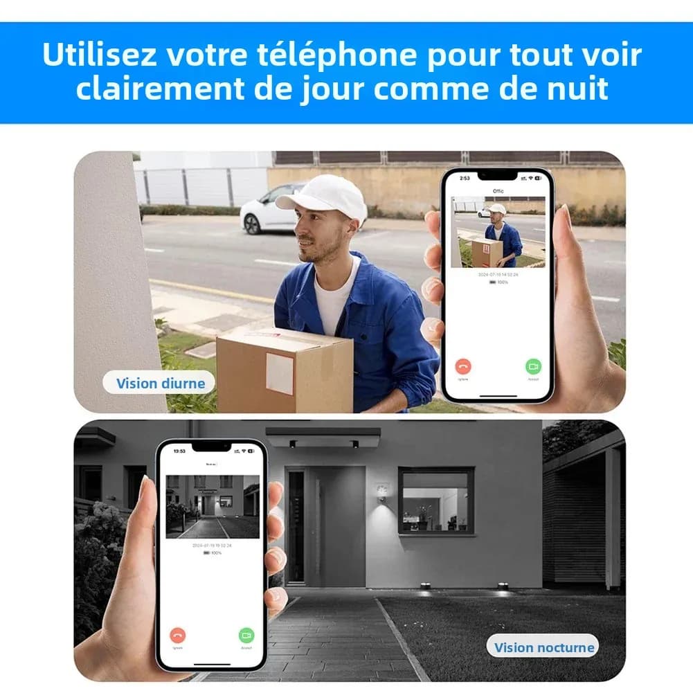 Sonnette vidéo WIFI, caméra sans fil