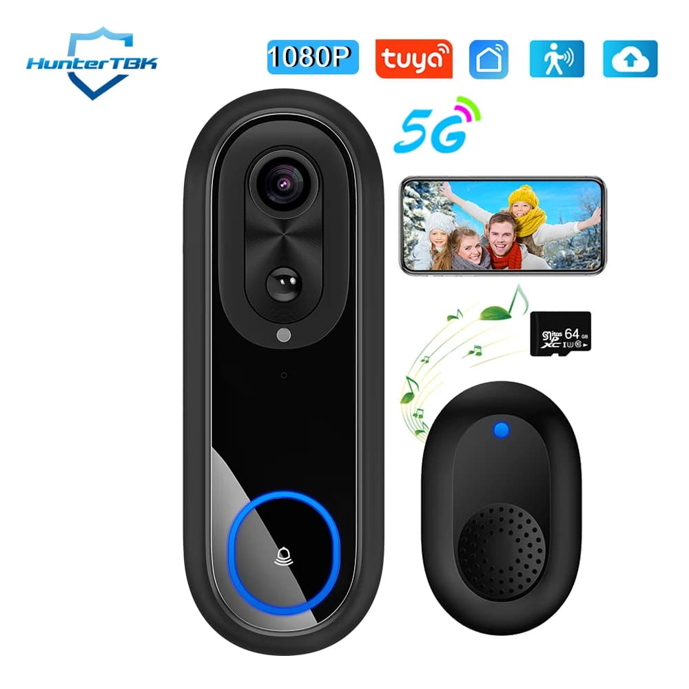 Sonnette vidéo WiFi 5G 2.4G