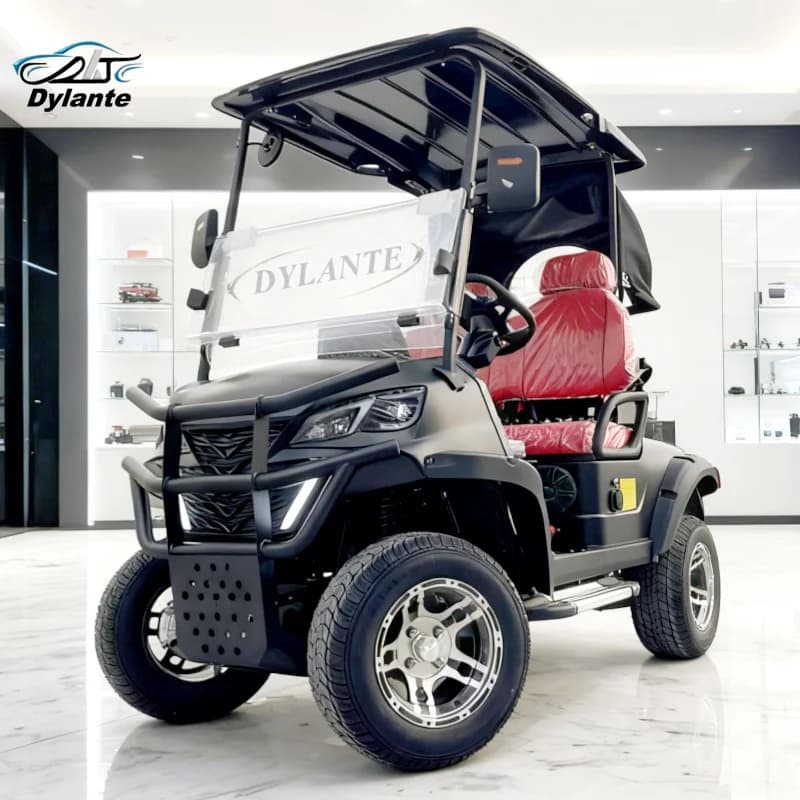 Chariot de Golf électrique 2 places avec espace de rangement Extra-Large, panneau solaire, batterie au Lithium, véhicule tout-terrain de chasse