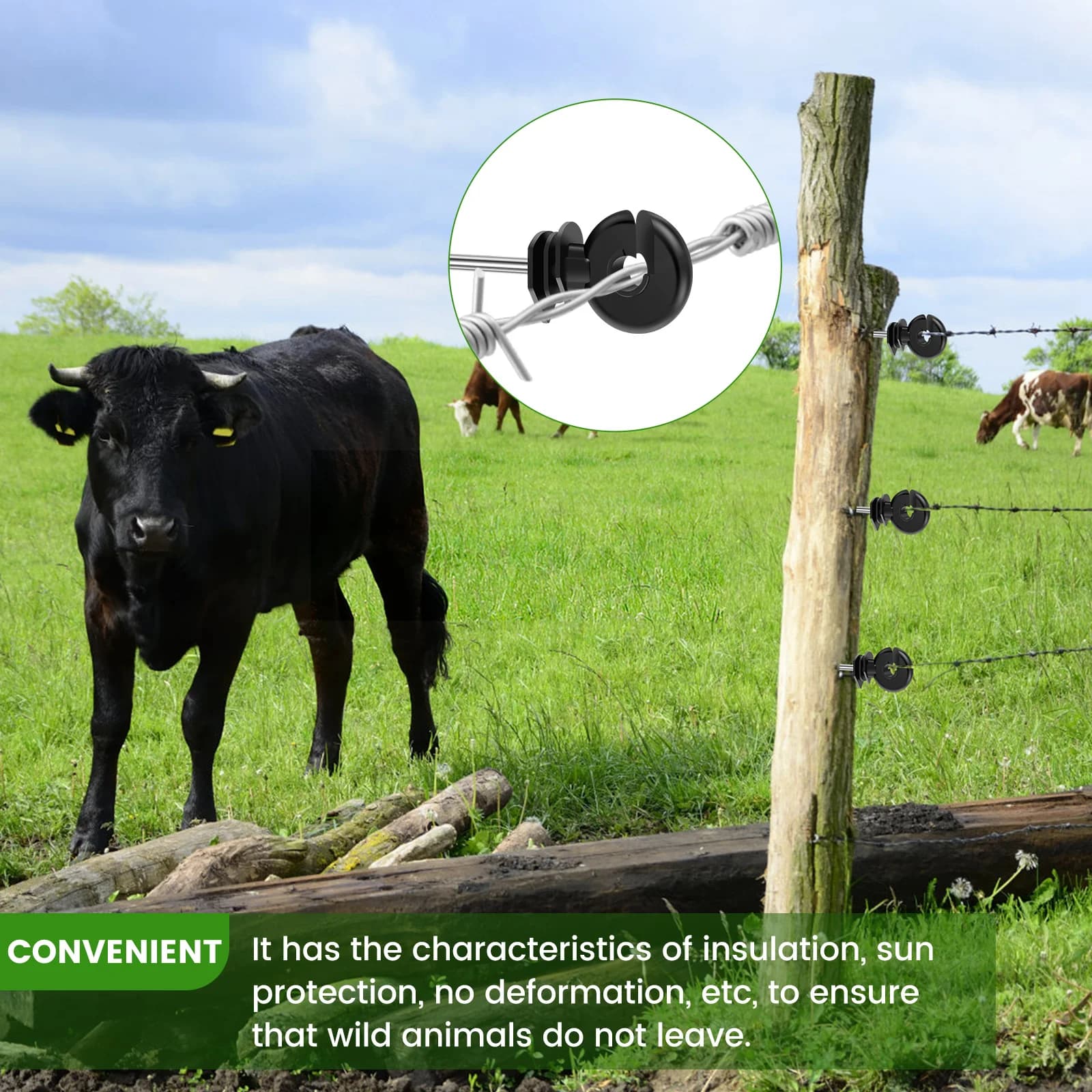Isolateur de fil de clôture électrique