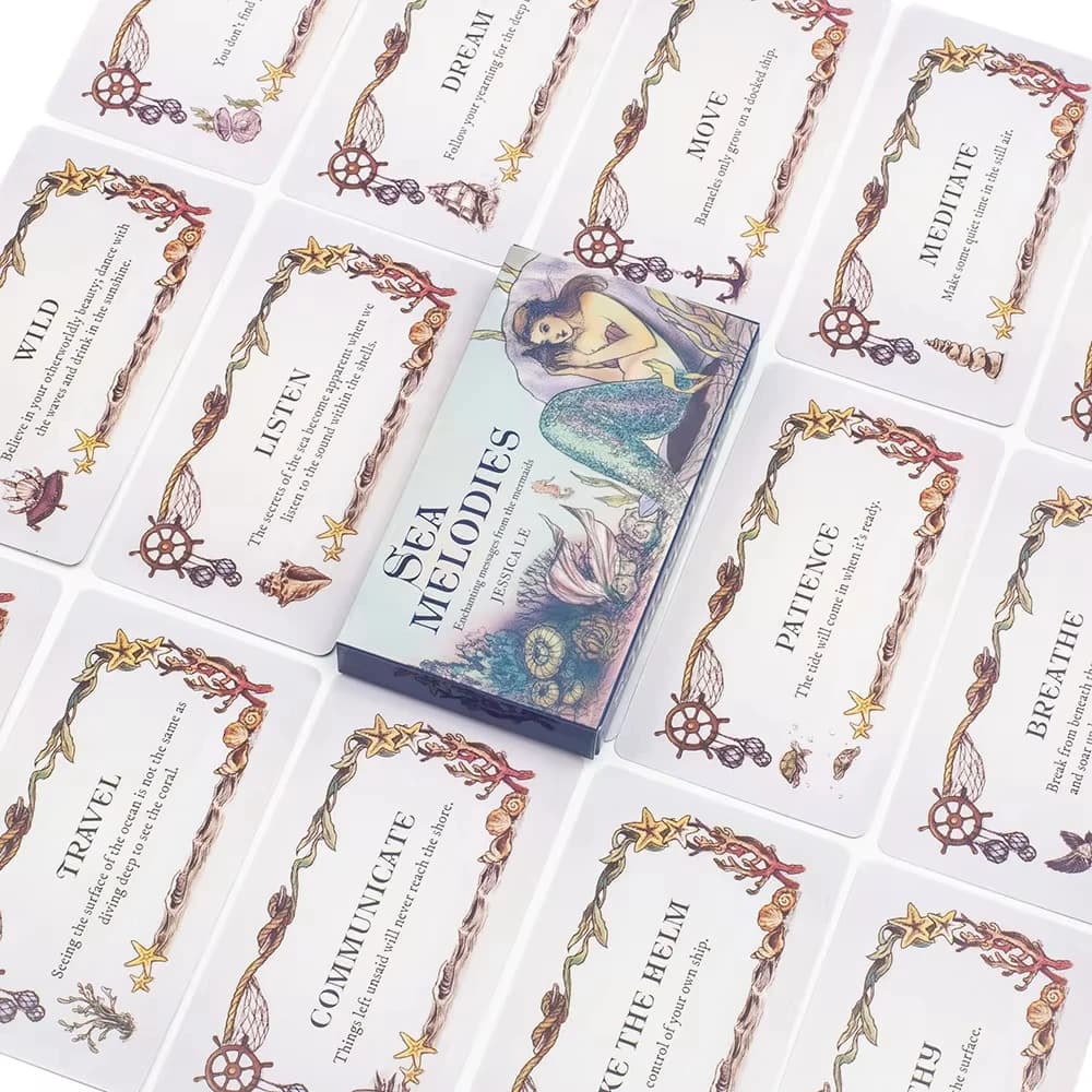 Cartes Oracle à mélodies de mer, 40 jeux de messages des sirènes, Tarot, visite anglaise, édition de Divination, jeux Borad
