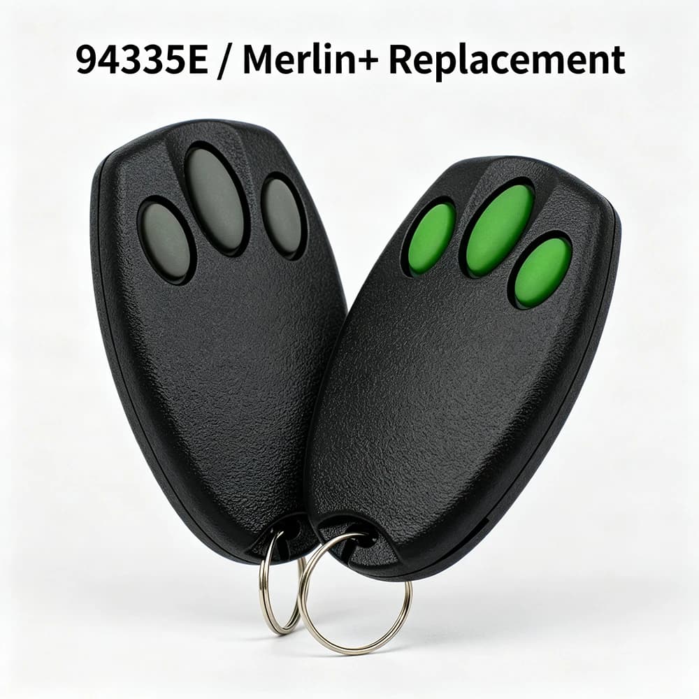 Télécommande de garage/porte 94335E 1A5639-7 1A6518 D-66793 433.92MHz compatible avec l'ouvre-porte MERLIN C945 C943 C940 C840