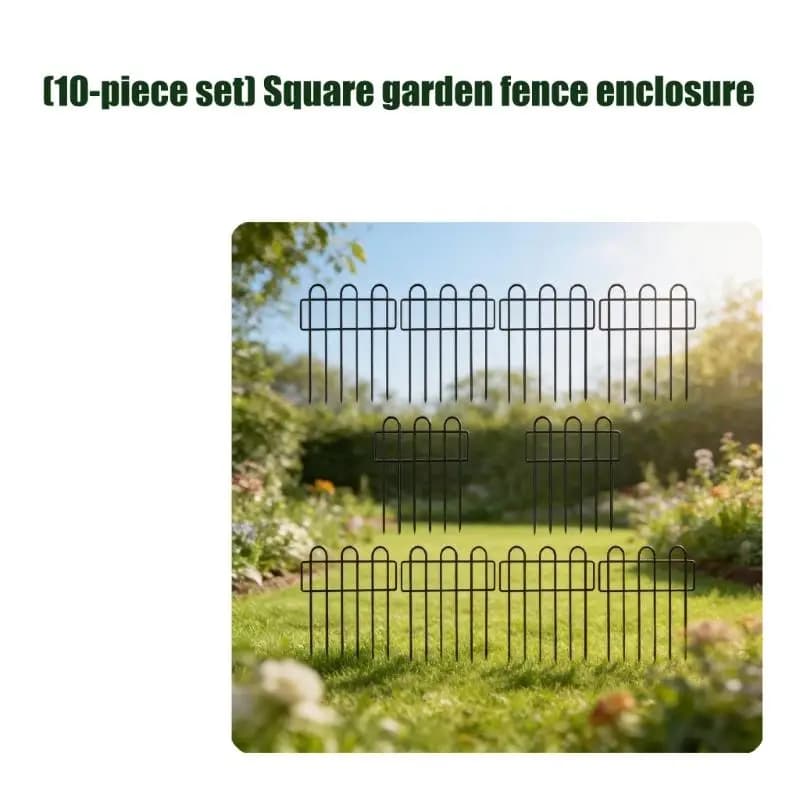 Panneaux clôture jardin carrés en métal