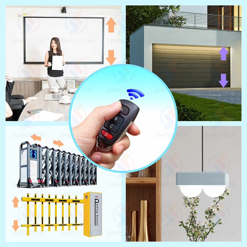 Copie télécommande 4 canaux 433MHz fonction Clone transmetteur RF duplicateur de clonage automatique pour porte de Garage chambre belle Doorhan