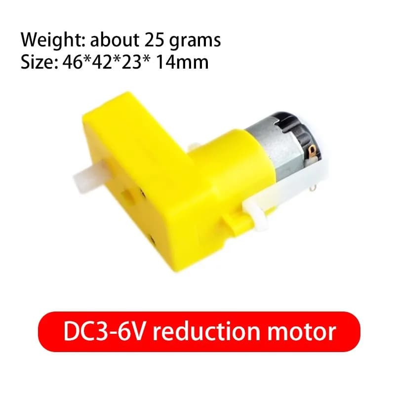 Moteur de réduction de DC3-6V robot télécommande voiture TT DC micro