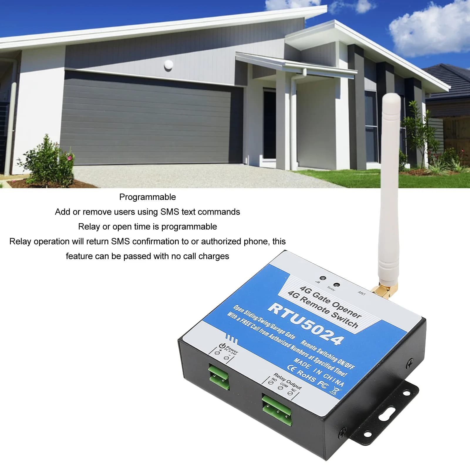 Ouvre-porte RTU5024 4G SMS alarme intelligente reconnaissance d'identification