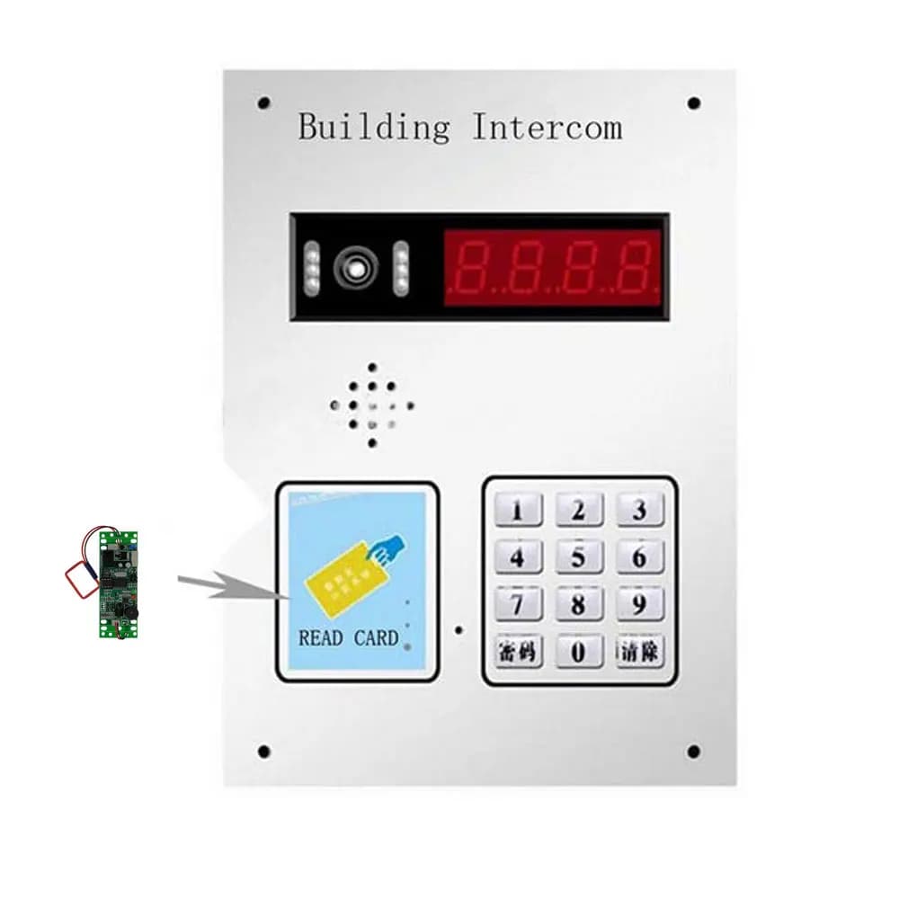 Interphone de contrôle d'accès de porte intégré