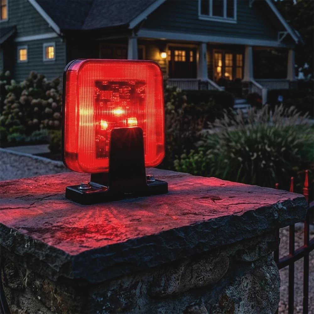 Feu de signalisation universel à LED clignotant – Lampe d'alarme 12V-265V pour portes de garage