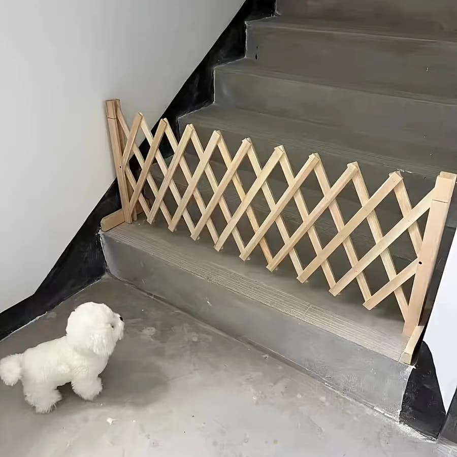 Barrière pliable extensible pour chien