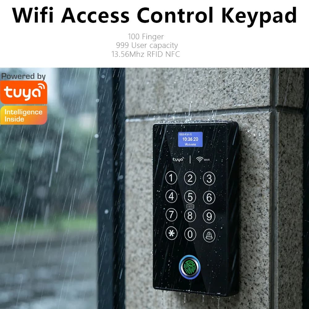 Clavier de contrôle d'accès autonome Wifi par empreinte digitale