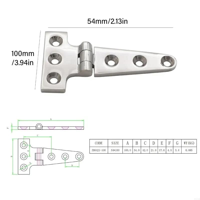 Ensemble quincaillerie porte en forme T