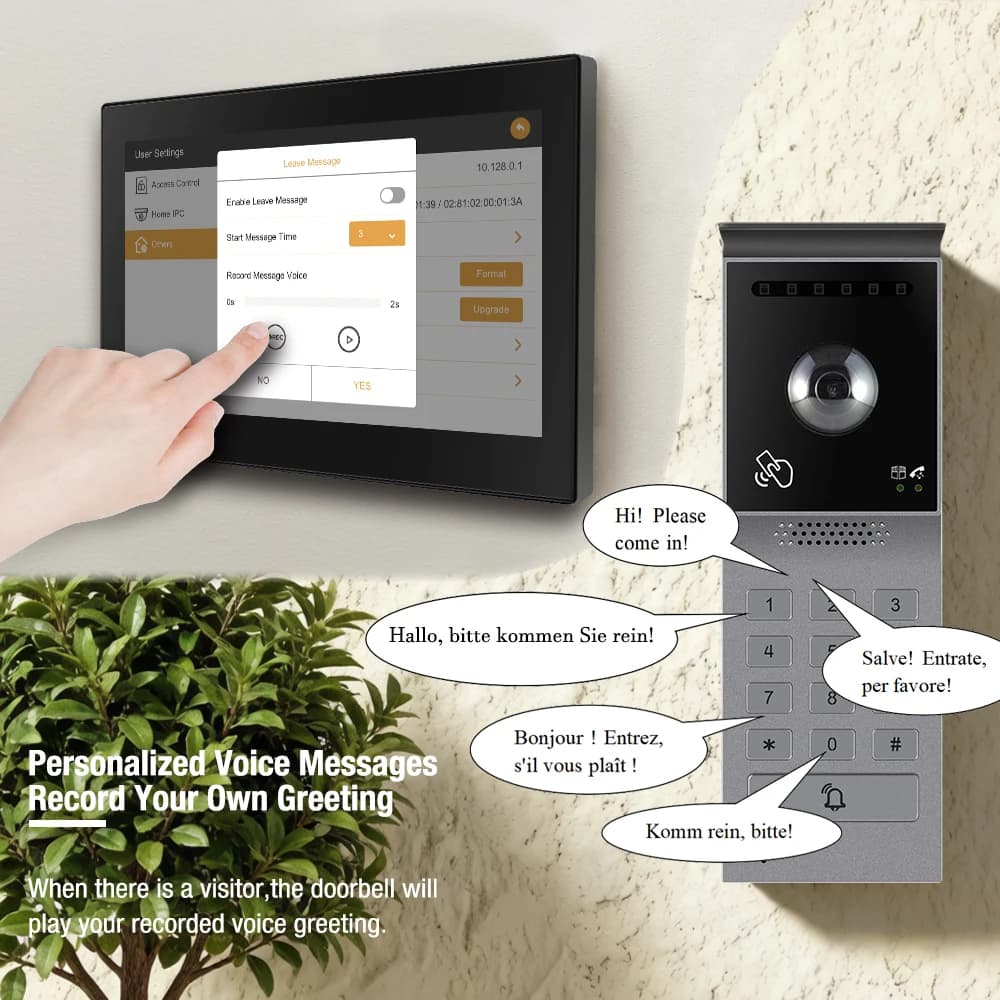 Tuya Wifi maison intelligente visiophone interphone vidéo 1080P moniteur tactile 7 '2 fils sonnette porte caméra système de sécurité