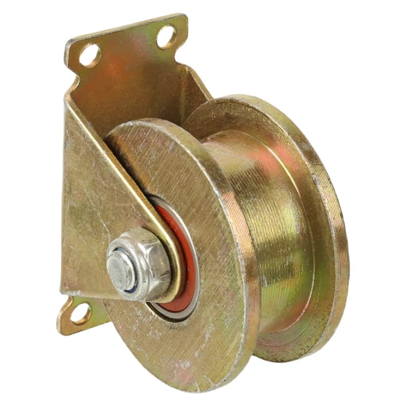 Roue pivotante rigide robuste de 80 mm de diamètre – Roue et support à rainure UV de 2,5 mm pour clôture coulissante de patio et portail d'usine