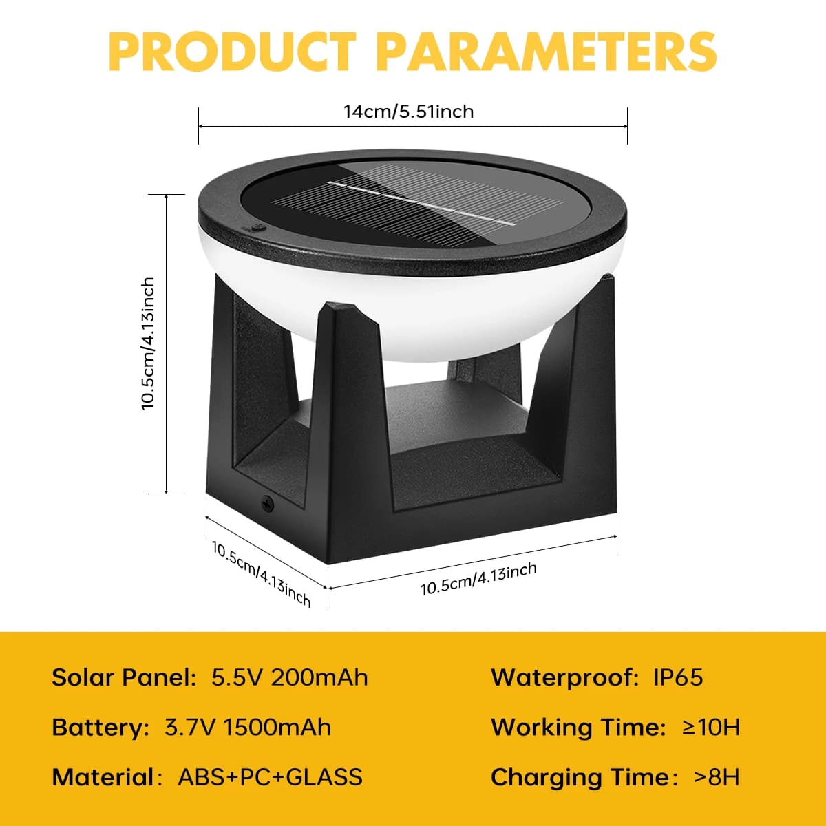 Poteau solaire extérieur lumière pilier solaire lumières moderne LED clôture pont capuchon lampe IP65 étanche lanterne paysage colonne éclairage