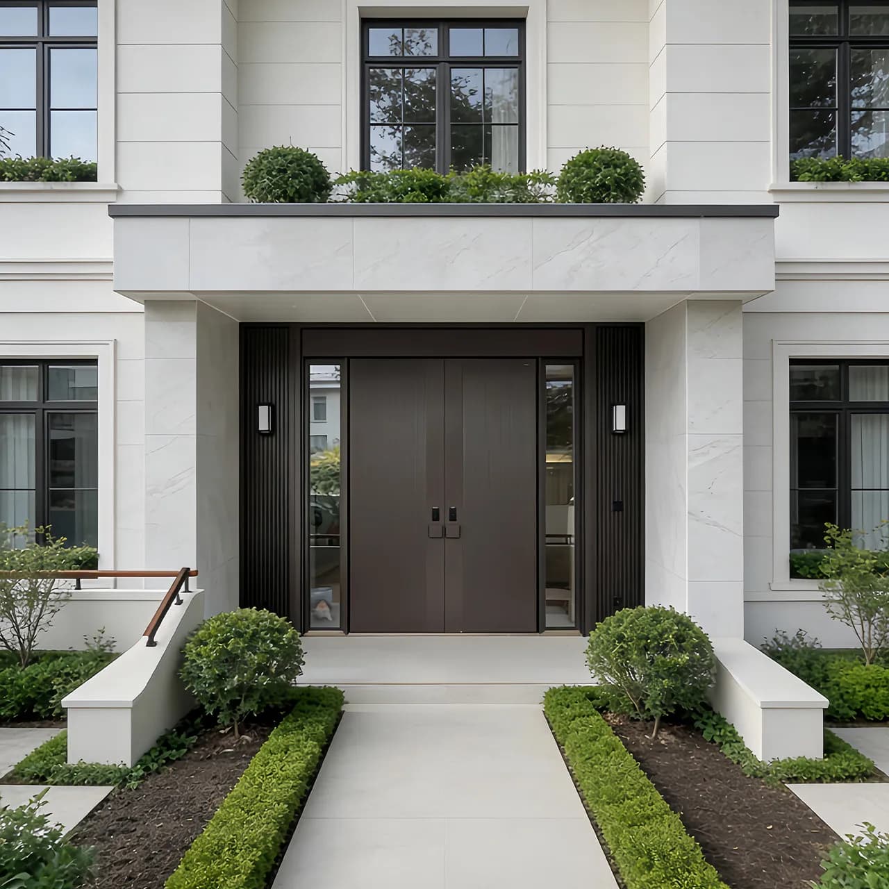 Porte d'entrée en aluminium intelligente