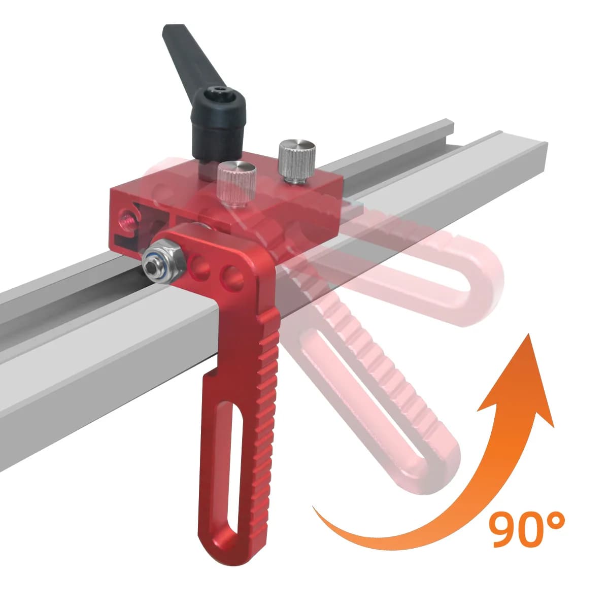 Rail de coupe d'angle en aluminium type 75