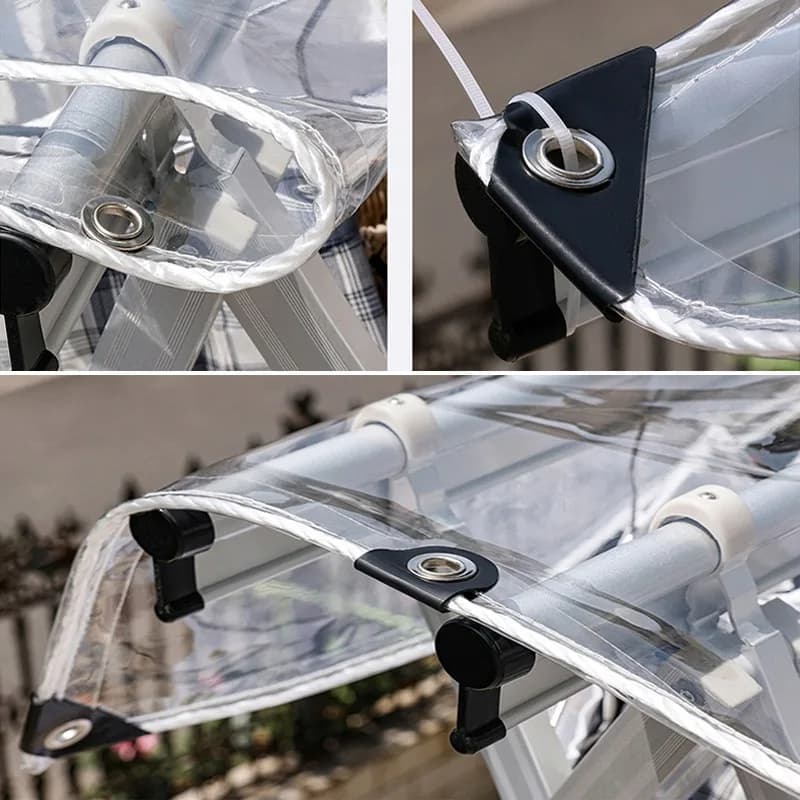 TarLII-Pergola imperméable en PVC transparent