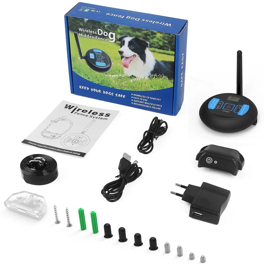 Clôture électrique Rechargeable sans fil pour chien de 200m