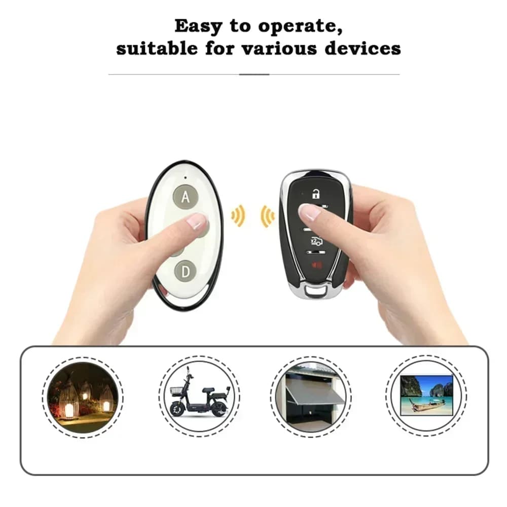 433.92 MHz copie télécommande duplicateur clé pour contrôle de lampe alarme de sécurité porte de Garage