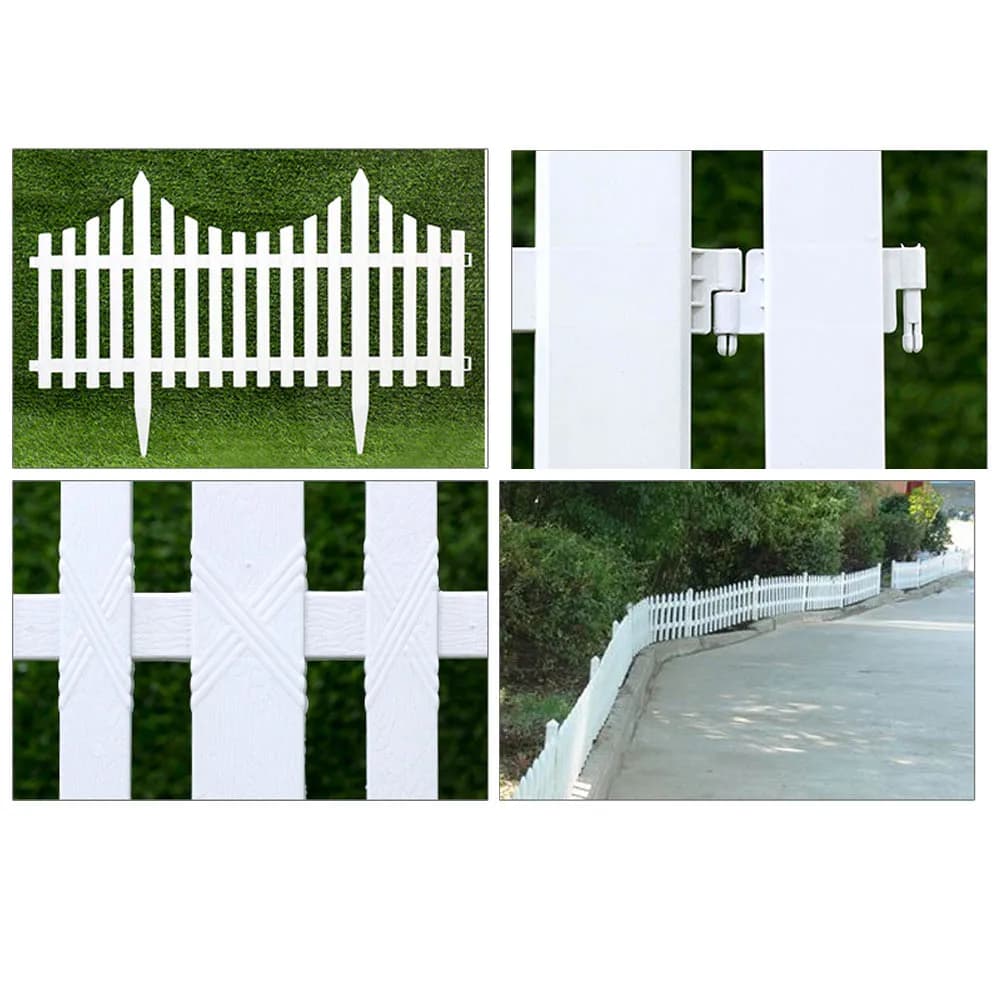 Clôture de jardin en plastique Pvc blanc
