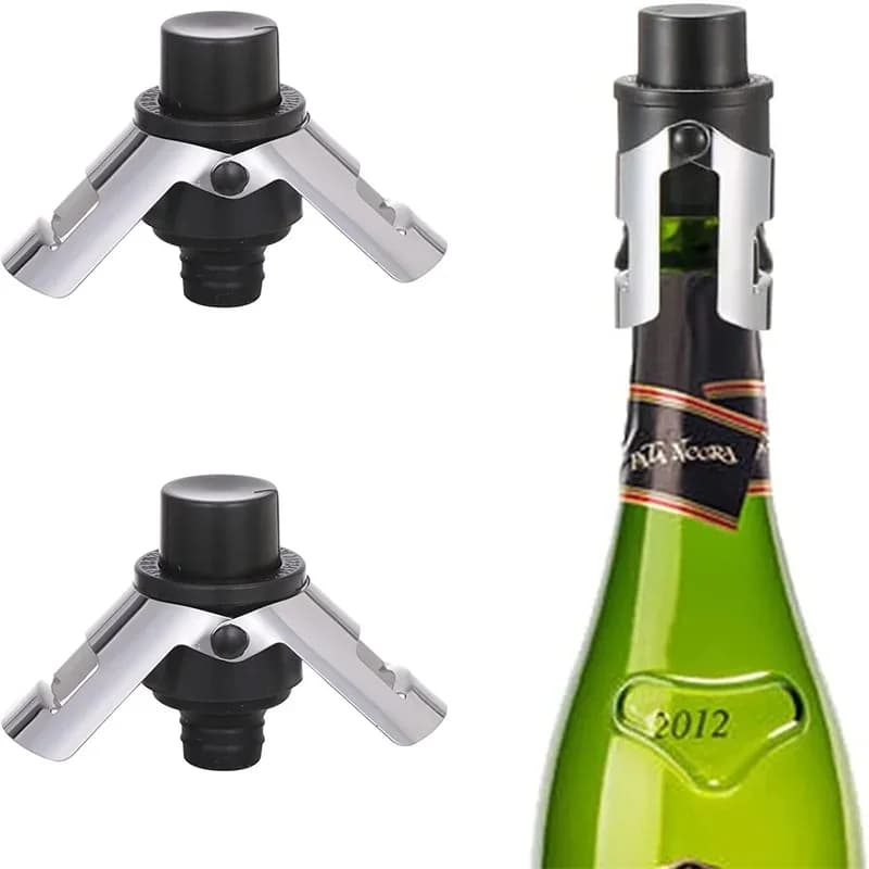 Bouchons de Champagne en acier inoxydable, scelleuse de bouchon de bouteille de Champagne réutilisable, bouchon de bouteille en liège, économiseur de Champagne, boisson