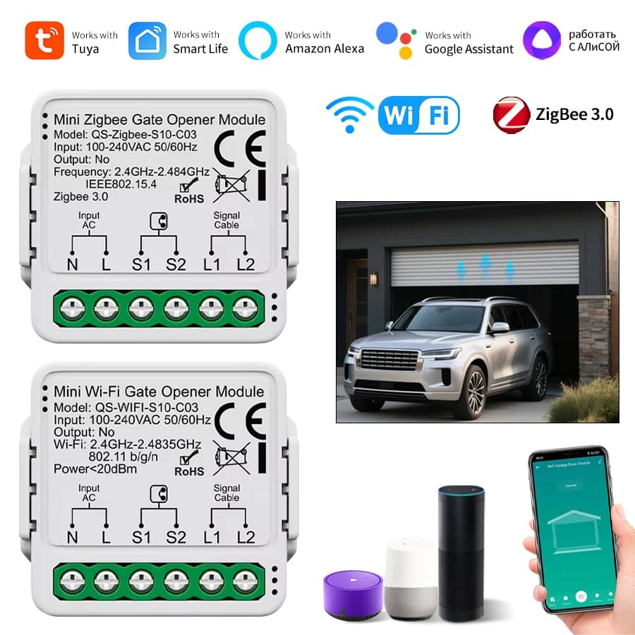 Tuya WiFi Zigbee ouvre-porte de Garage contrôleur