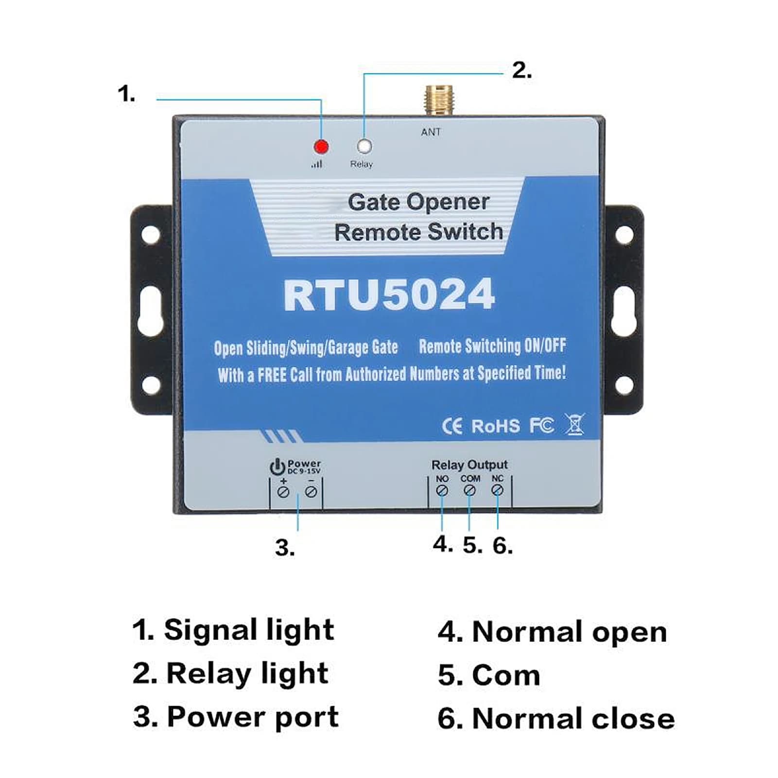 Ouvre-porte RTU5024 4G SMS alarme intelligente reconnaissance d'identification