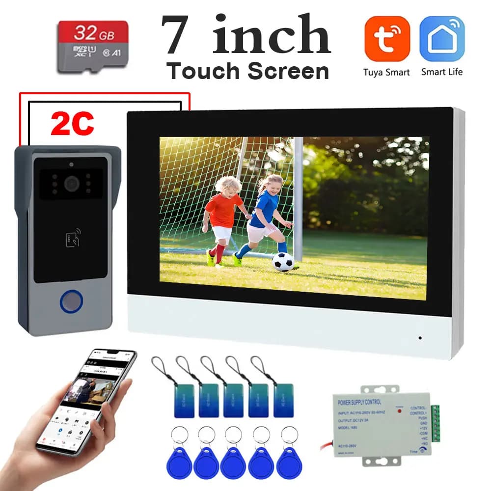 Nouveau système d'interphone vidéo Wifi intelligent à 2 fils Tuya