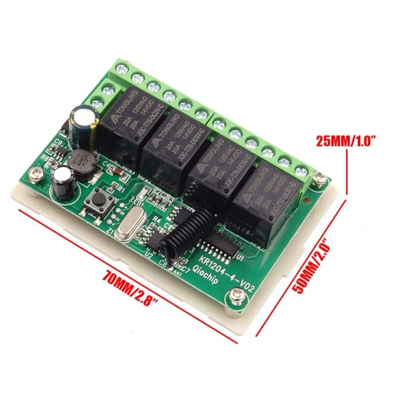 GERMA – transmetteur RF EV1527 à 4 canaux et télécommandes 433Mhz