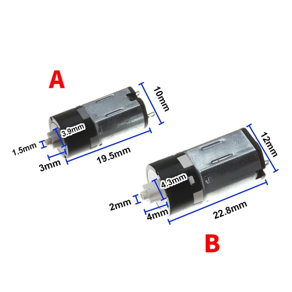 Mini moteur à engrenages planétaires 10mm 12mm, Micro moteur réducteur d'engrenage M10 N20 DC 3V 5V 6V, serrure magnétique forte, modèle de voiture Robot