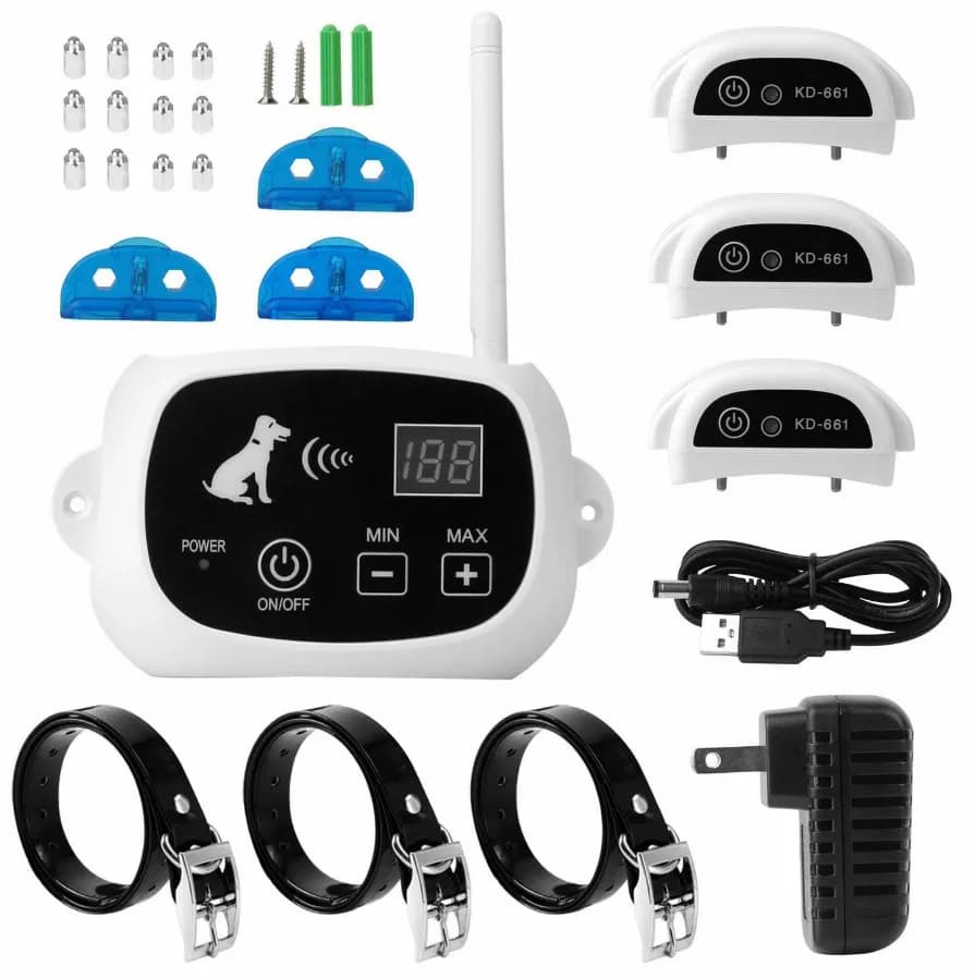Système de clôture sans fil étanche 500m pour chien