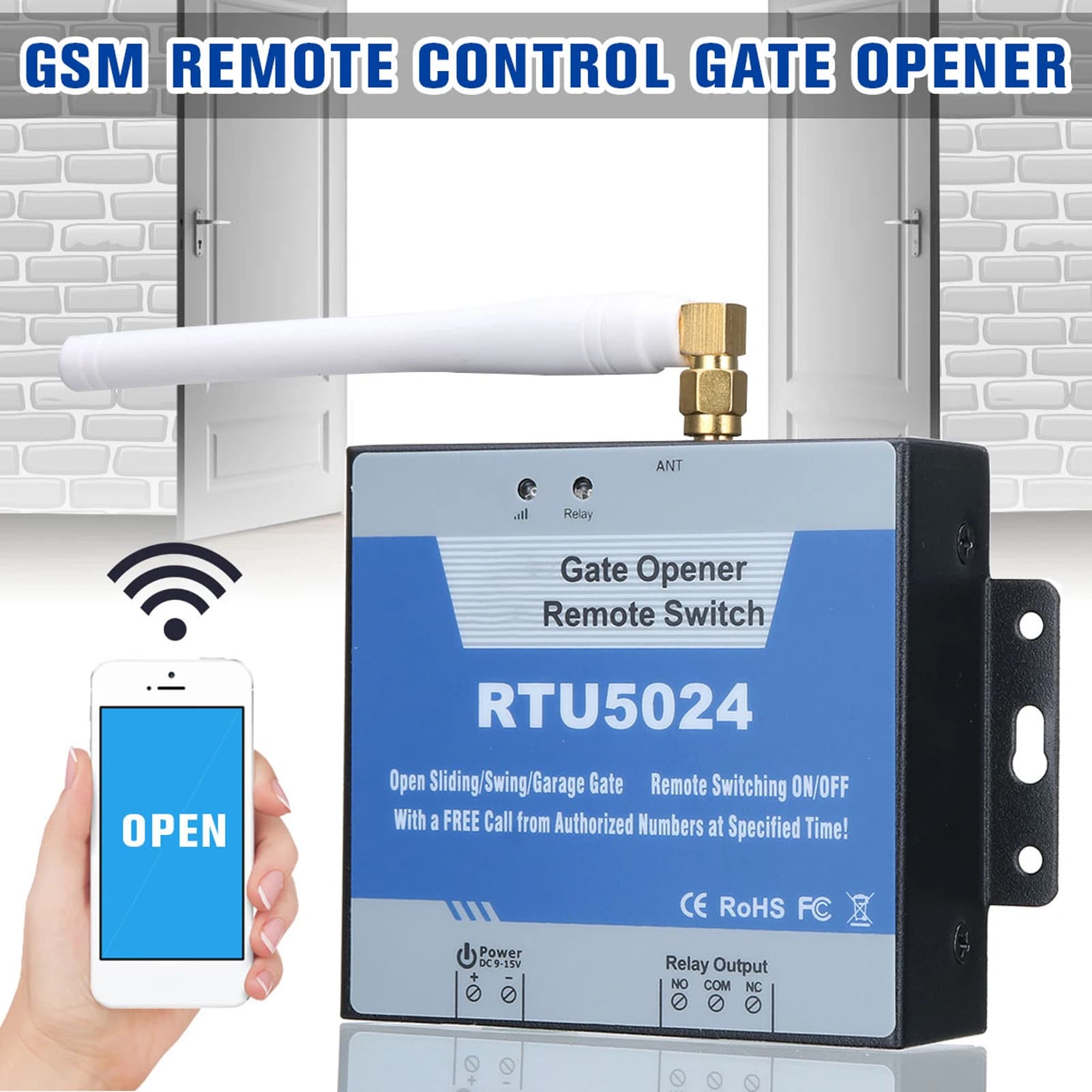 Ouvre-porte RTU5024 4G SMS alarme intelligente reconnaissance d'identification