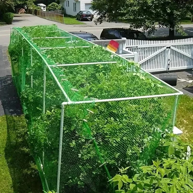 Filet de jardin en maille verte tissée
