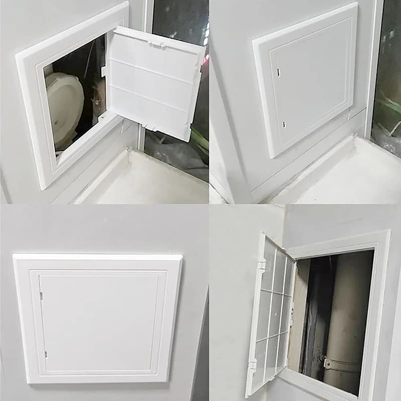 Porte d'accès en PVC blanc universelle