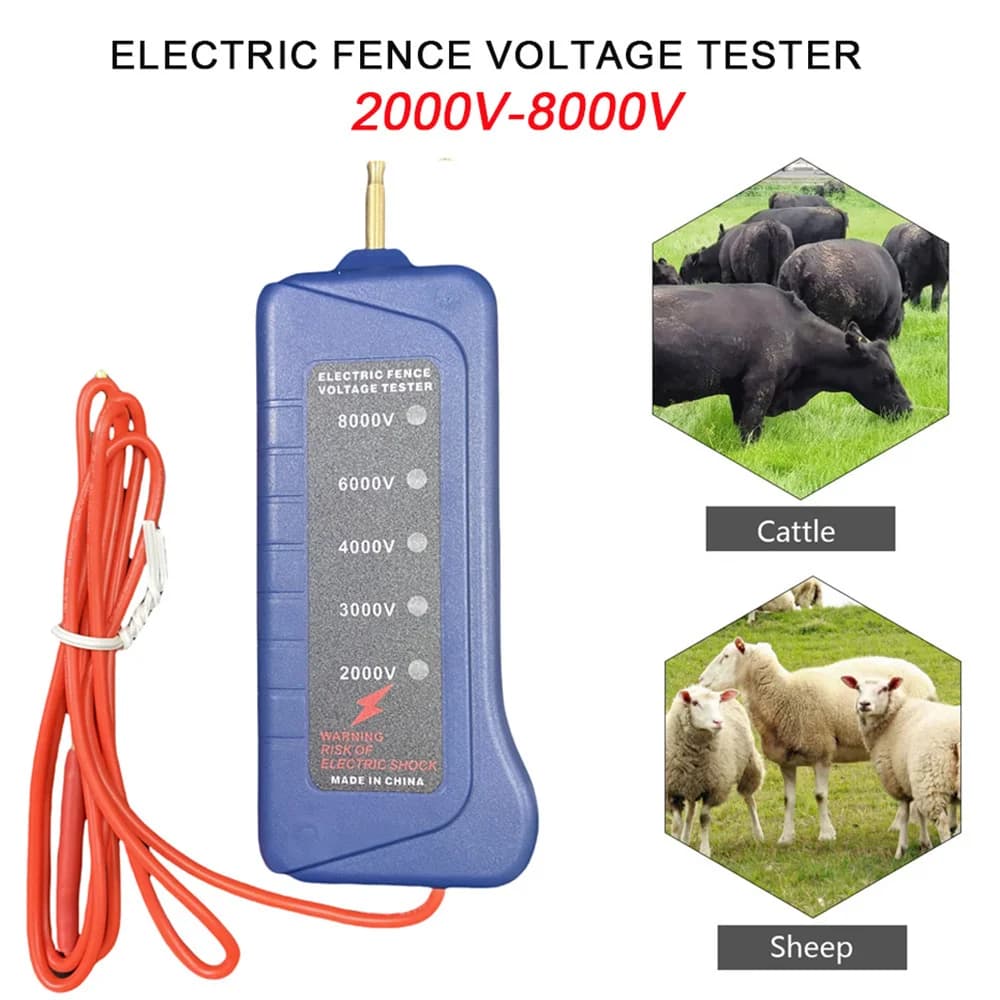 Testeur de clôture électrique 2000V-8000V