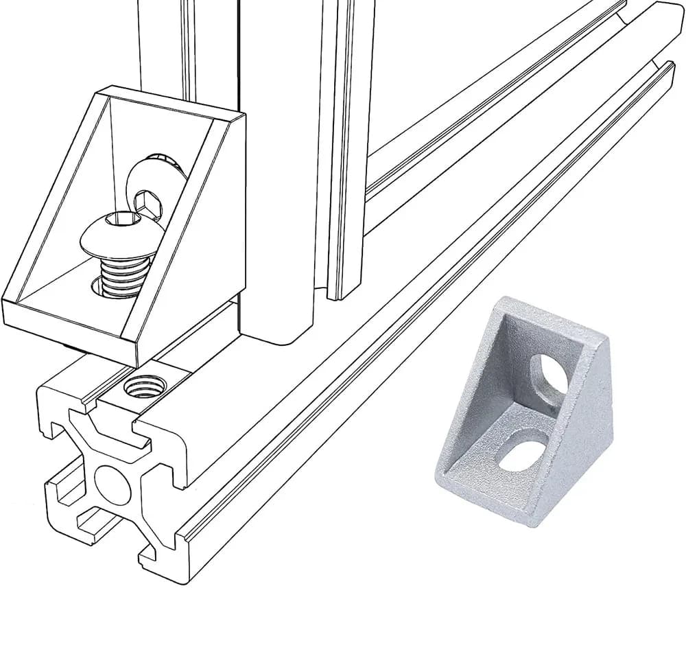 Support d'angle de profil en aluminium