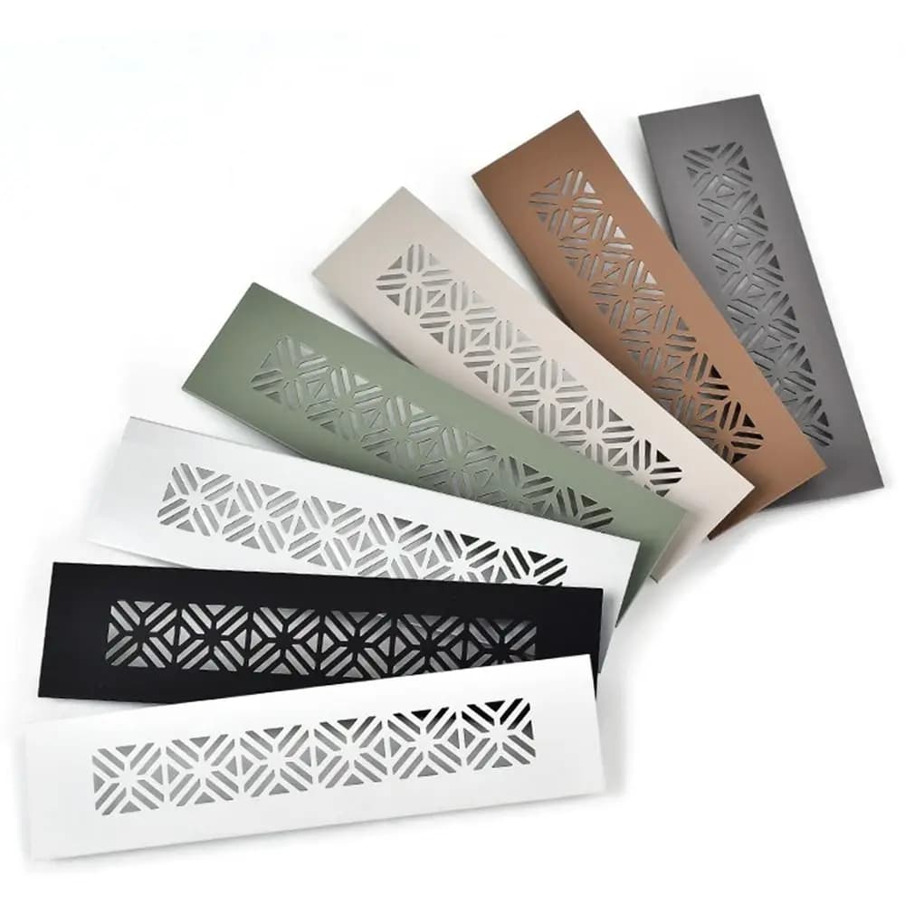Grille de ventilation rectangulaire en alliage d'aluminium