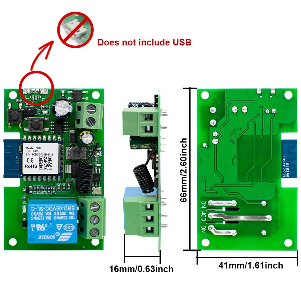 WIFI Tuya Smart Garage Gate Interrupteur de moteur d’accès à la porte électrique