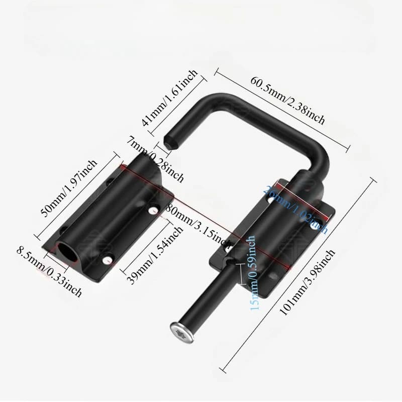Loquet de porte en alliage d'aluminium durable