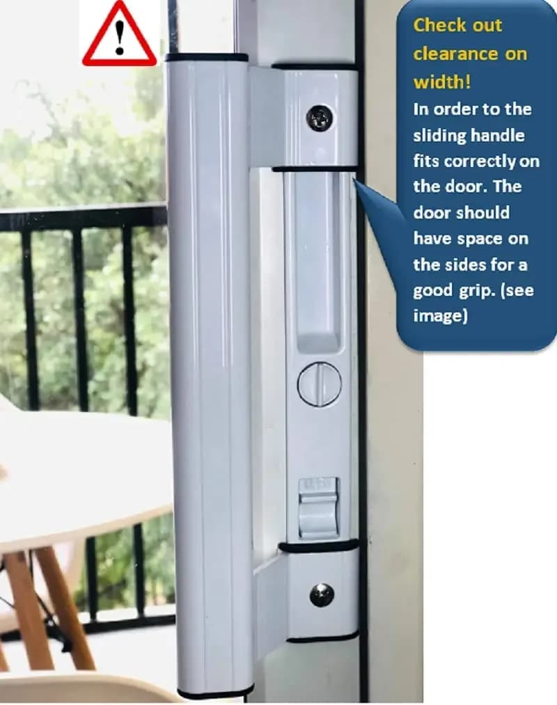 Poignée de porte marketde balcon en alliage d'aluminium