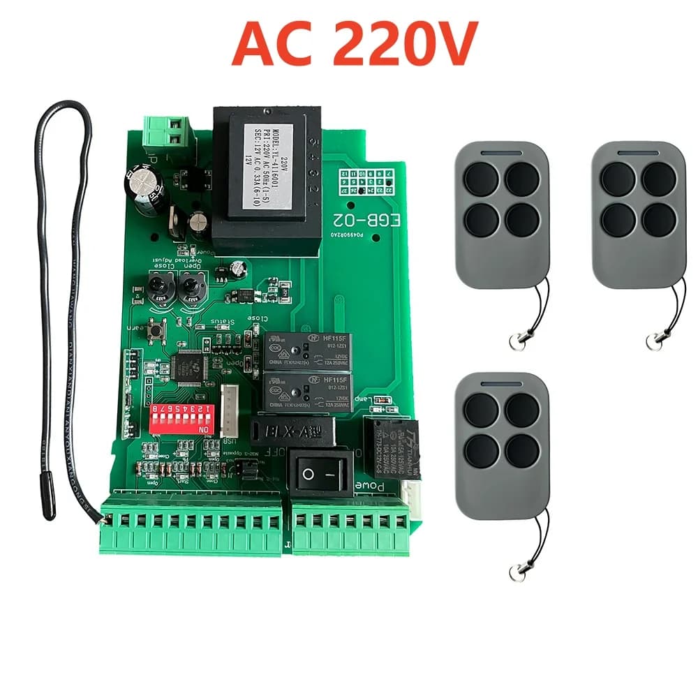 Panneau de commande de carte PCB de moteur de porte coulissante automatique de conception moderne AC 110V/AC 220V avec télécommande