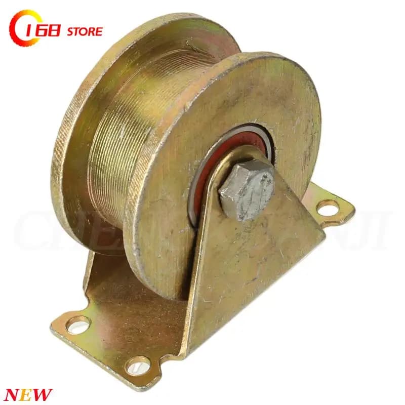 Roulette rigide robuste de 80 mm de diamètre avec roue à rainure UV de 2,5 mm et support pour clôture coulissante de patio et portail d'usine
