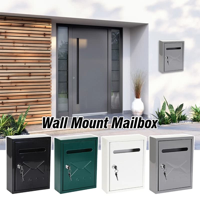 Boîte aux lettres murale en métal 20x7.5x26cm