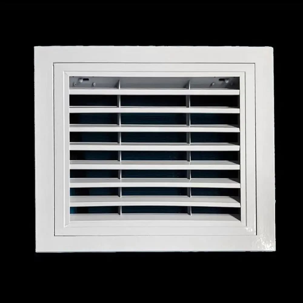 Nouvelle grille d'aération en alliage d'aluminium blanche avec grille en maille, couvercle d'aération carré pour murs extérieurs