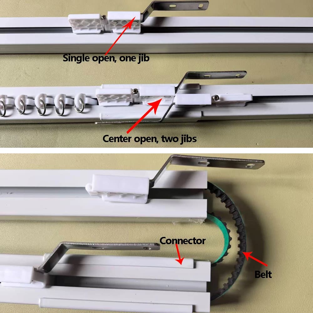 Jialisi – Rails de rail de rideau intelligents, corniche de rideau électrique pour moteur Tuya Wifi Zigbee Dooya 82, système de contrôle automatique de rideaux
