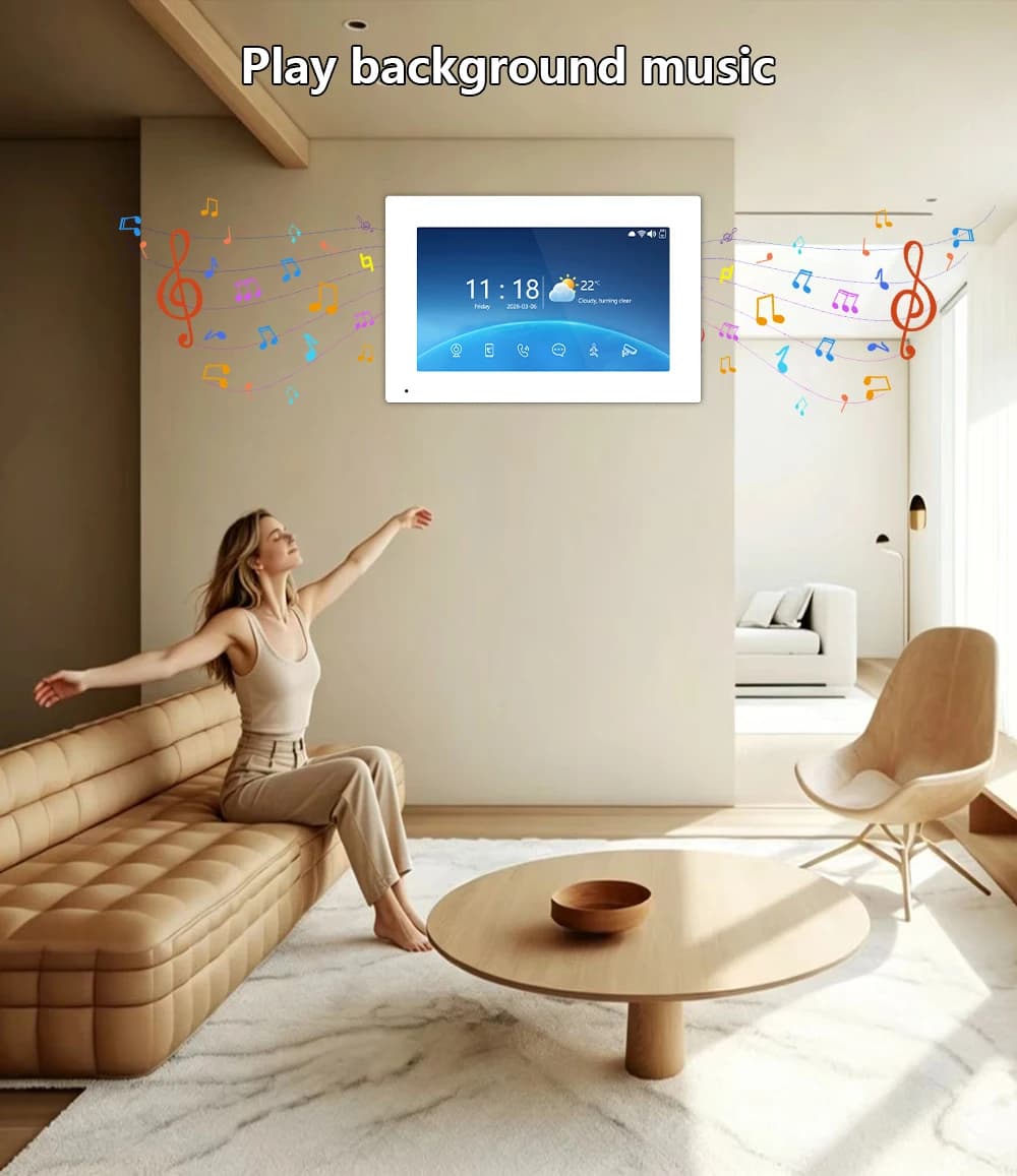 ANJIELOTuya Interphone vidéo filaire avec écran tactile de 7 pouces