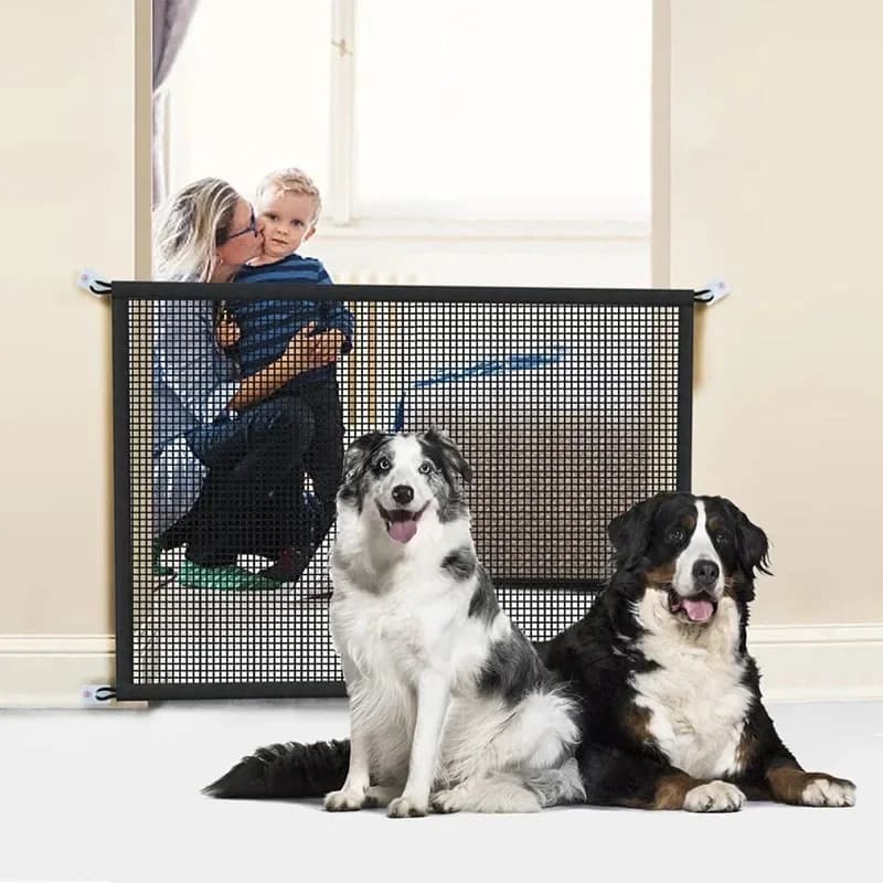 Clôture pour chien de compagnie équipée de 4 crochets