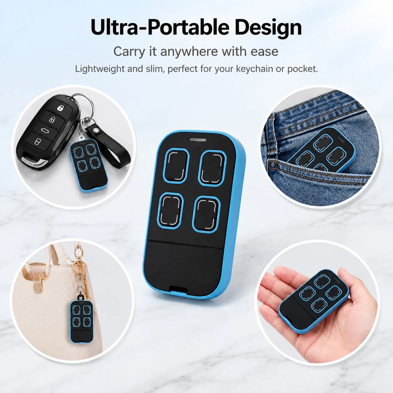 Télécommande universelle multifréquence pour porte de garage