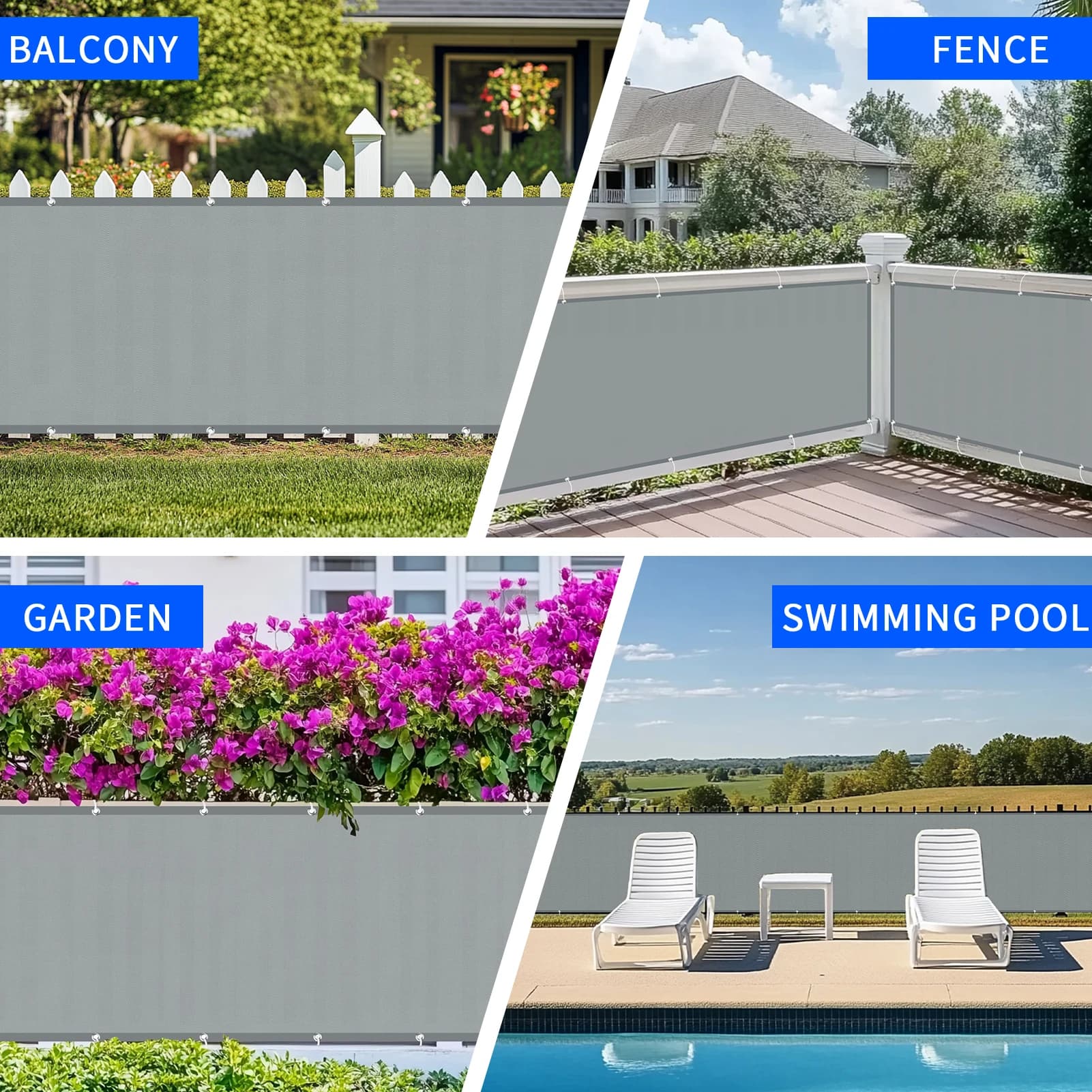 Panneaux d'ombrage pour clôture 95% - Brise-vue pour balcon